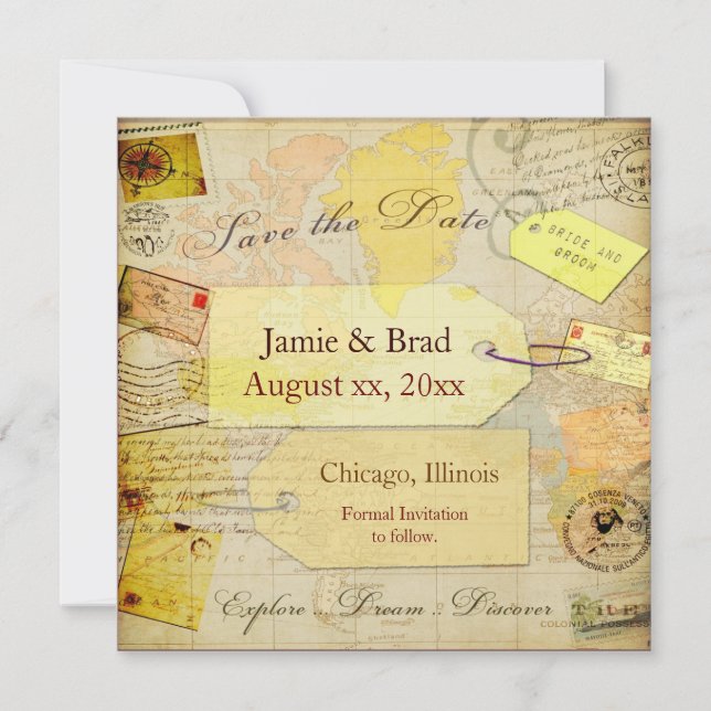 Reserve A Data Salvar o tema Chá Data (Frente)