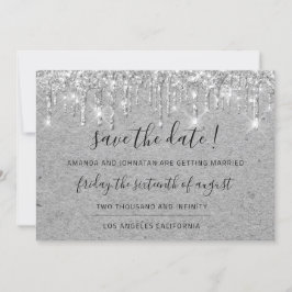 Reserve A Data Salve A Cinza De Data Que O Kraft Silver Glitter
