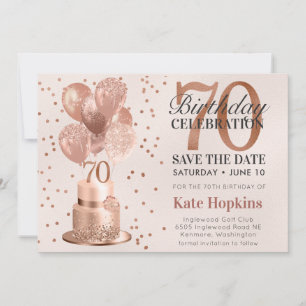Reserve A Data Salve A Data 70 Birthday Rosa Dourado Bake