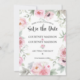 Reserve A Data Salve a Data Aquarela Rosas Rosas Flores