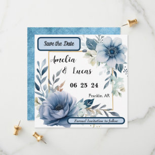 Reserve A Data Salve a Data Azul Floral