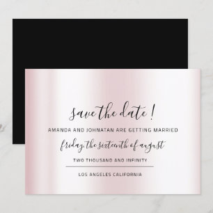 Reserve A Data Salve a Data Black Minimalismo Rosa Pastel