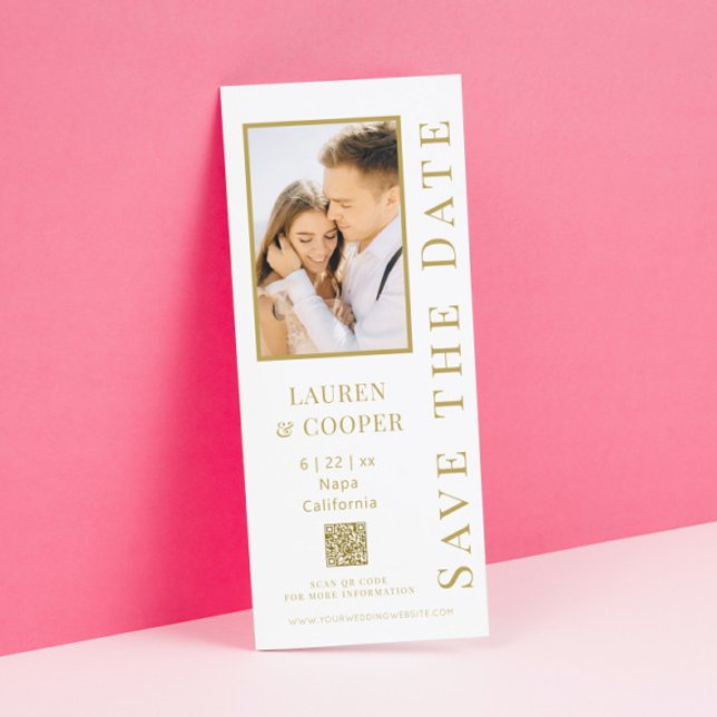 Reserve A Data Salve A Data Código QR Preto Dourado Casamento Mod (Criador carregado)