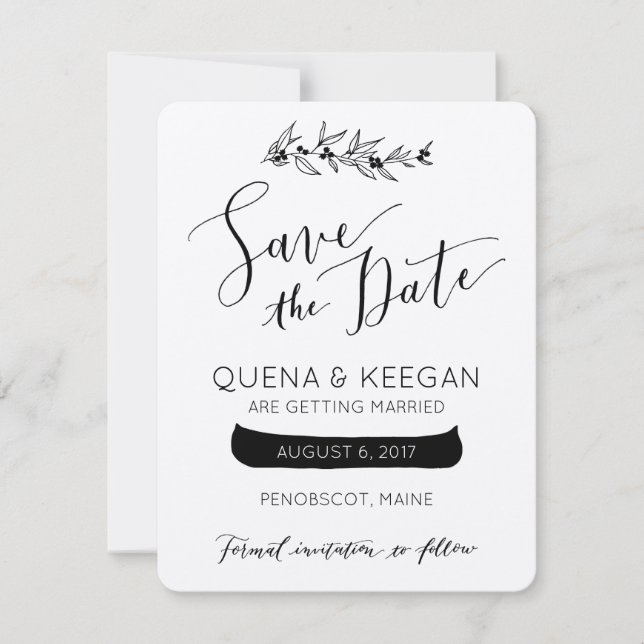 Reserve A Data Salve a Data com Berry e Canoa (Frente)