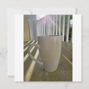 Reserve A Data Salve a data com caneca de café