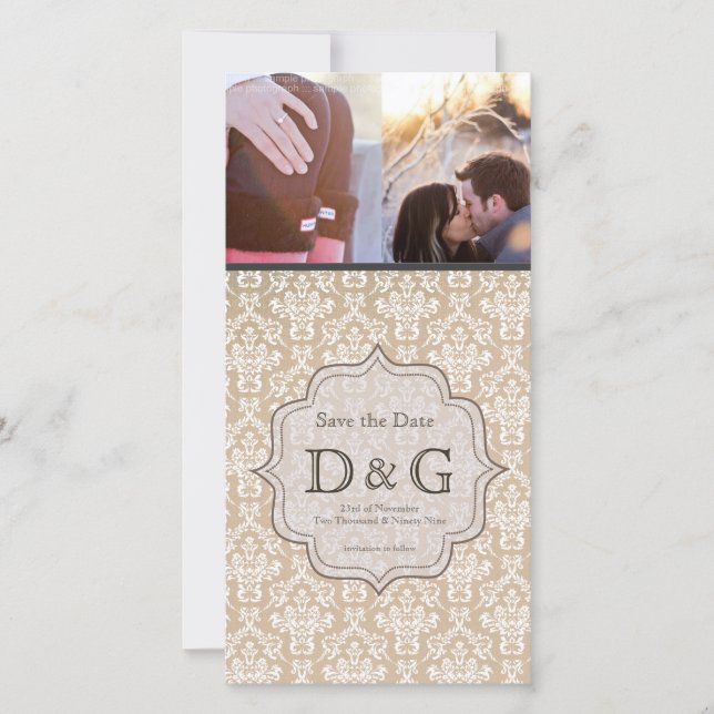 Reserve A Data Salve a data da placa de preenchimento de Damasco  (Frente)