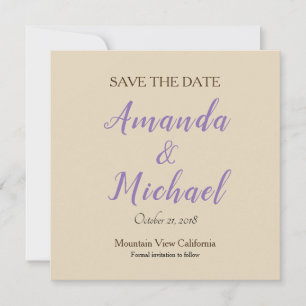 Reserve A Data Salve a data de casamento Beige clássico minimalis