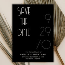 Salve a Data de Casamento Simples Minimalista Pret
