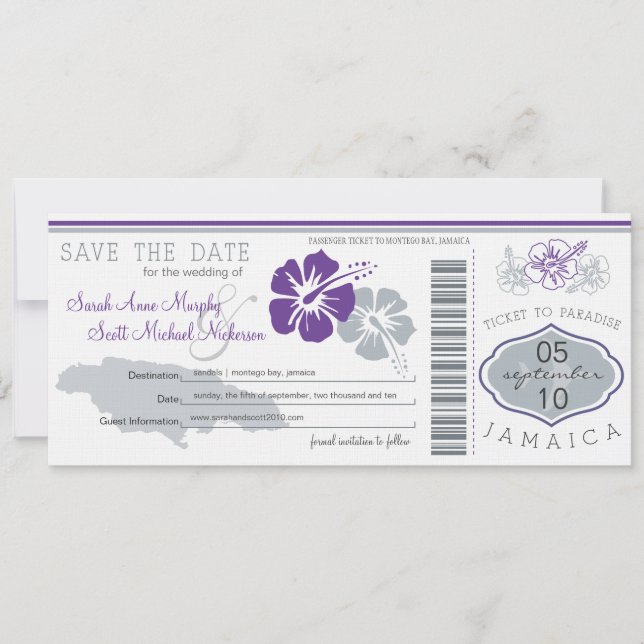 Reserve A Data Salve a Data de Embarque na Jamaica (Frente)