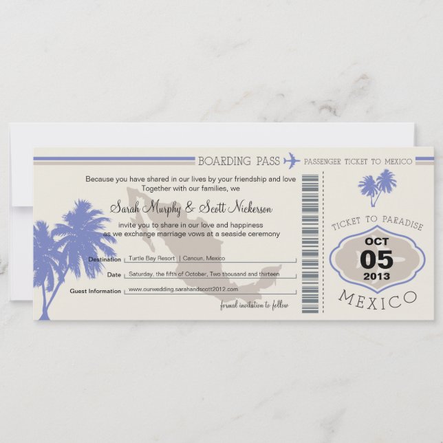 Reserve A Data Salve a Data de Embarque no México (Frente)