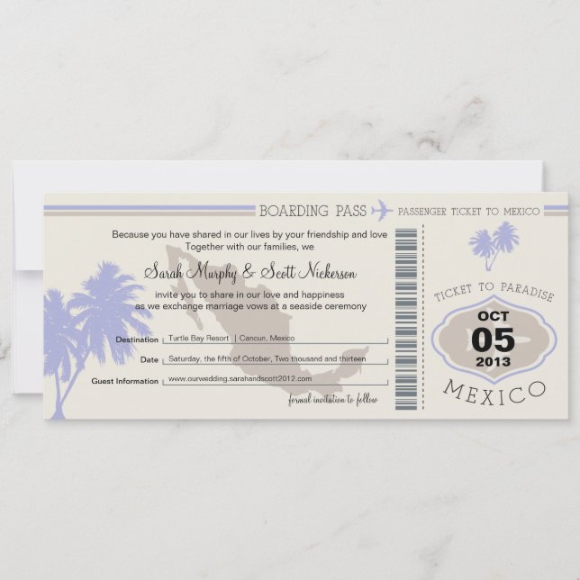 Reserve A Data Salve a Data de Embarque no México (Frente)