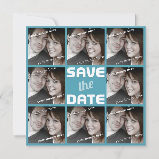 Reserve A Data Salve a Data de Foto Personalizada de Oito (Frente)