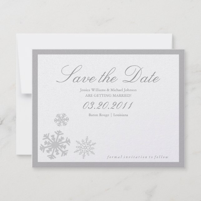 Reserve A Data Salve a Data de Winter Wonderland (Frente)