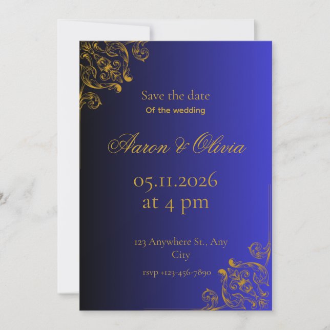 Reserve A Data salve a data do casamento  (Frente)