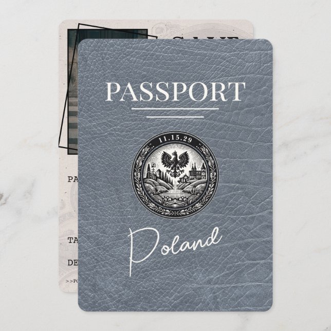 Reserve A Data Salve A Data Do Polônia Do Silver Passport (Frente/Verso)