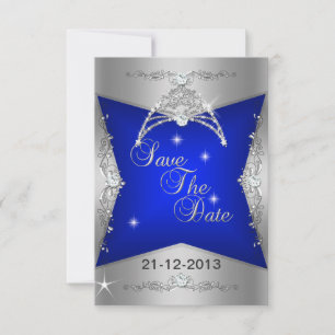 Reserve A Data Salve A Data Doce 16 Azul Tiara Prata