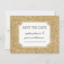 Reserve A Data Salve a data em glitter dourado