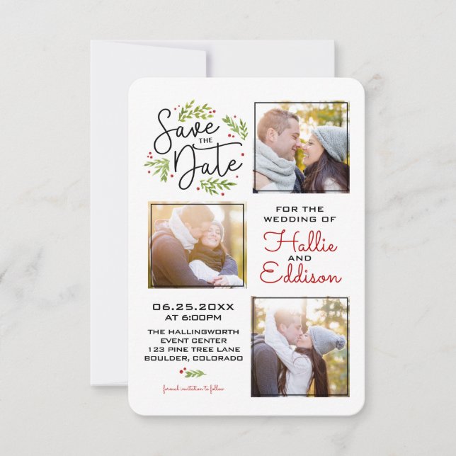 Reserve A Data Salve A Data Feriada Casando Berries | (Frente)