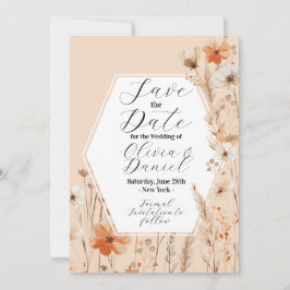 Reserve A Data Salve a Data Floral Boho Flores Boêmio