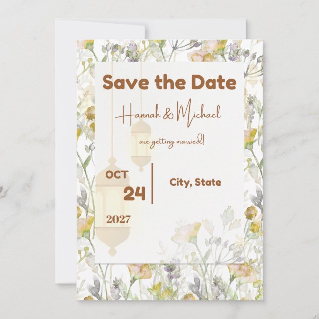 Reserve A Data Salve a Data Floral Country  (Frente)