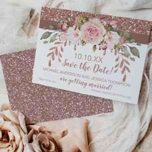 Reserve A Data Salve a Data Floral em Rose Gold Brilhante