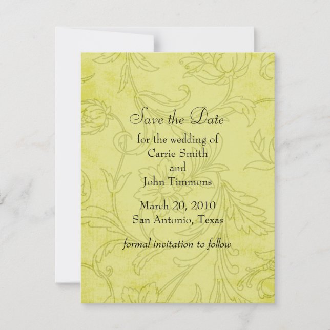 Reserve A Data Salve a data Jacobean Damask (Frente)