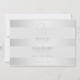 Reserve A Data Salve a Data | Listras Prateadas Luminosas Monogra