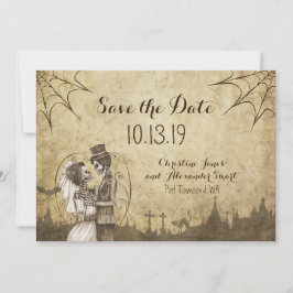 Reserve A Data Salve a data para o casamento de Halloween com Ske
