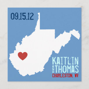 Reserve A Data Salve a data - personalizável - West Virginia