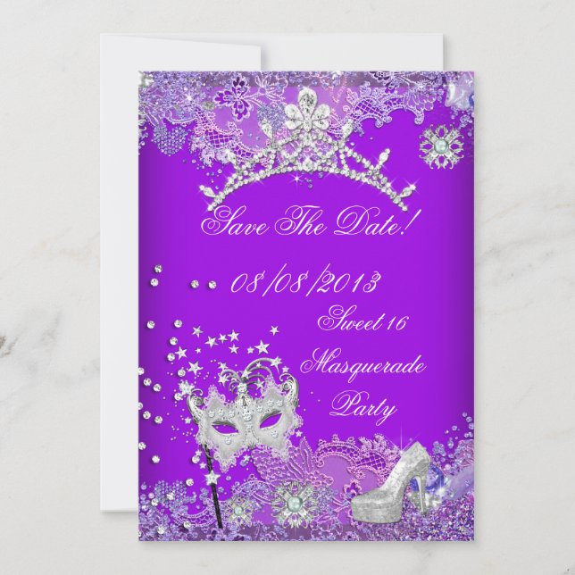 Reserve A Data Salve A Data Purple Sweet Dezesseis 16 Mascarada 2 (Frente)