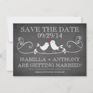 Reserve A Data SALVE A DATA Quadro Negro Vintage Pássaros de Amor