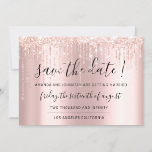 Reserve A Data Salve A Data Rose Gold Glitter Drips Confete