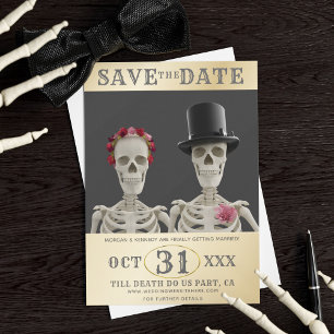 Reserve A Data Salve A Data Skeletons Outubro Casamento De Hallow