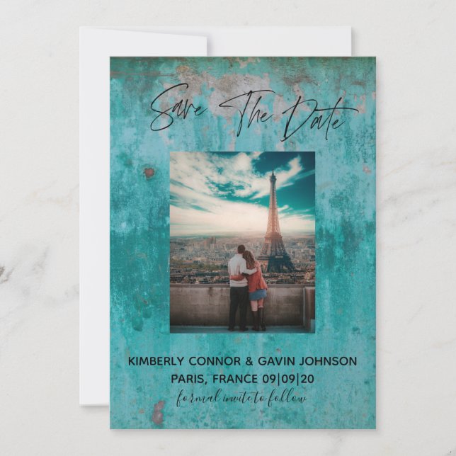 Reserve A Data Salve A Data |Turquesa Enferrujado (Frente)