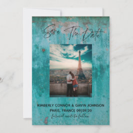 Reserve A Data Salve A Data |Turquesa Enferrujado