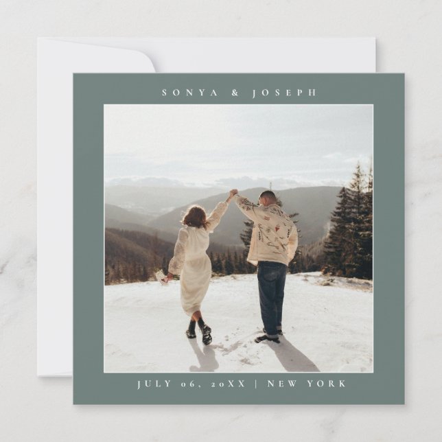 Reserve A Data Salve Data Texto e Foto Simples Cor Elegante (Frente)