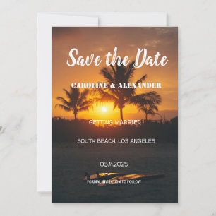 Reserve A Data Salve de Casamento Tropical de Praia Sunset de Ver
