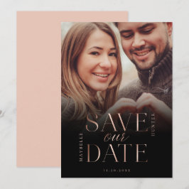 Reserve A Data Salve Nossa Data Rose Gold Foto Completa Gradiente