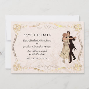 Reserve A Data Salve o Casal Vintage Dancing de 1920