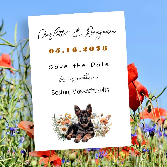 Reserve A Data Salve o Casamento de Cachorro German shepherd (Criador carregado)