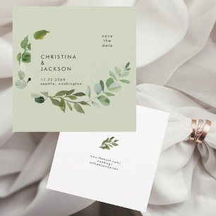 Reserve A Data Salve o dia do casamento de Eucalipto Salvia