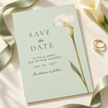 Salve o Dia do Casamento Lírio-de-Calla Verde Sage