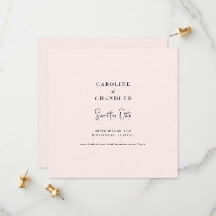 Reserve A Data Salve o Dia do Casamento Quadrado Rosa