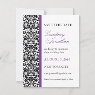 Reserve A Data Salve o Dia em Damask com Acento Violeta