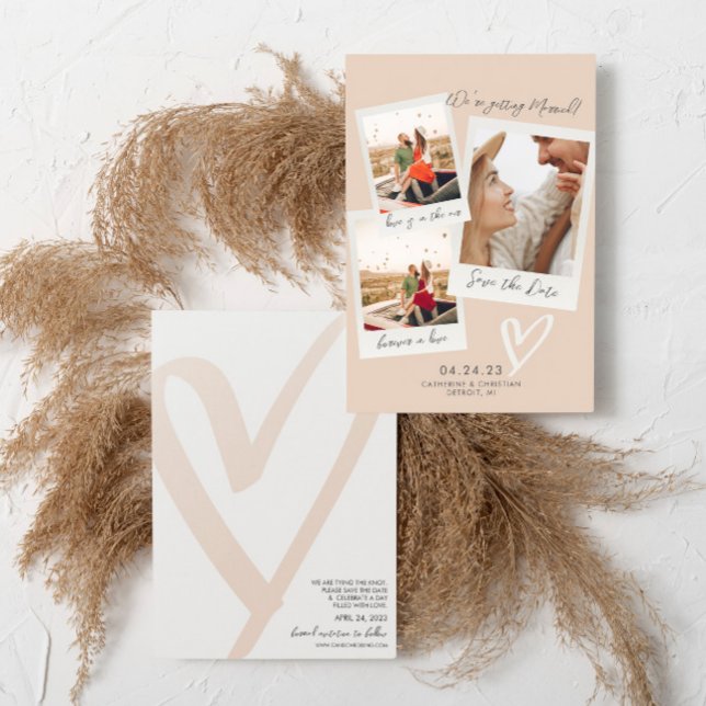 Reserve A Data Salve o Dia no Estilo de Foto Instantânea (Criador carregado)