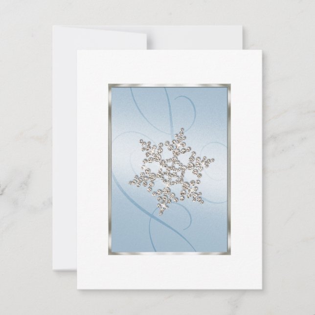 Reserve A Data Salve o Floco de Neve Cristal (Frente)