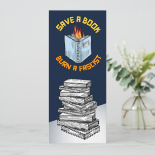 Reserve A Data Salve um Livro Queime um Marcador Fascista