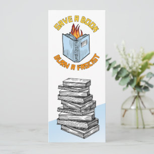 Reserve A Data Salve um Livro Queime um Marcador Fascista