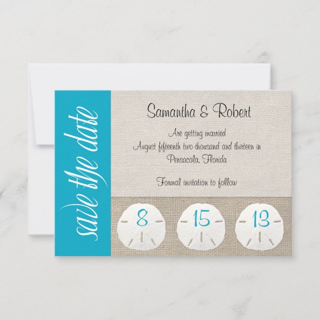 Reserve A Data Sand Dollar Beach Wedding Salve a data Malibu (Frente)