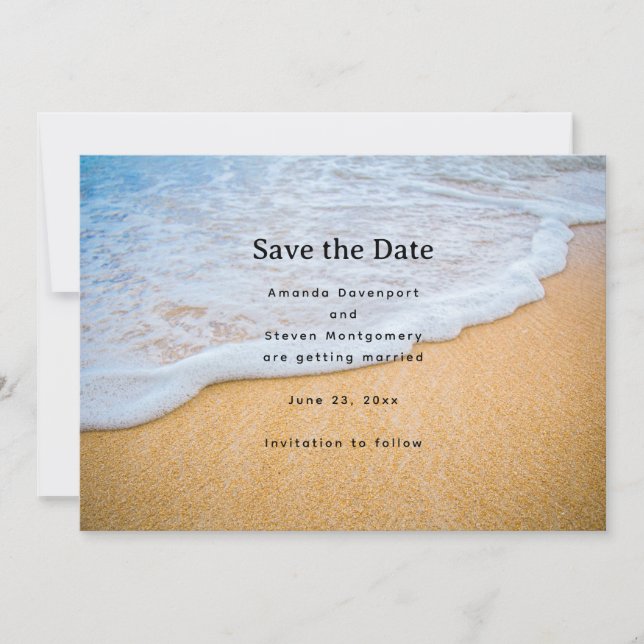 Reserve A Data Sandy Beach com Casamento de Surf de Foamy (Frente)